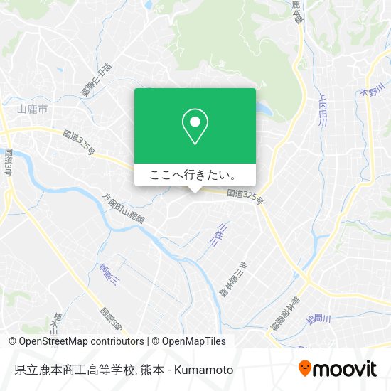 県立鹿本商工高等学校地図