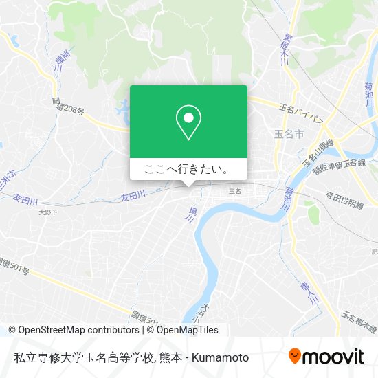 私立専修大学玉名高等学校地図