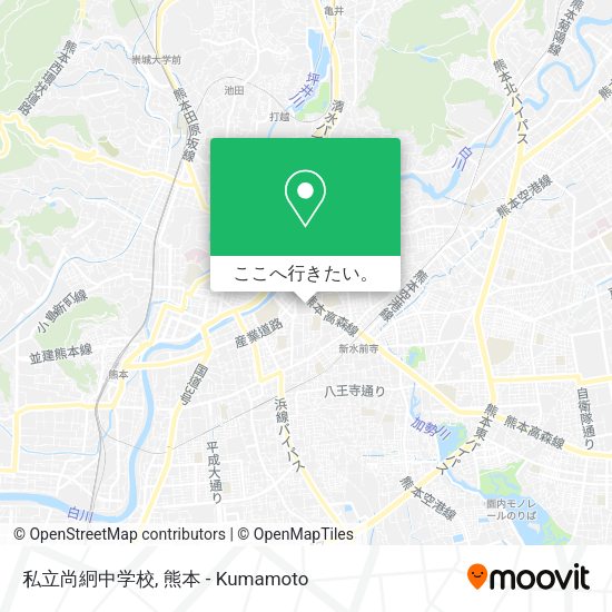 私立尚絅中学校地図