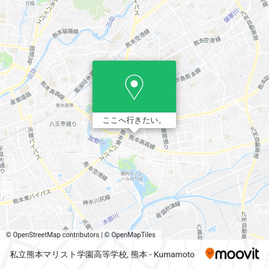 私立熊本マリスト学園高等学校地図