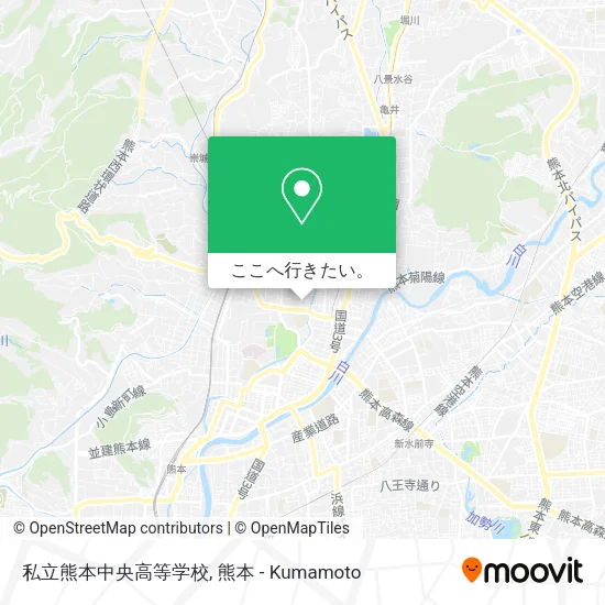 私立熊本中央高等学校地図