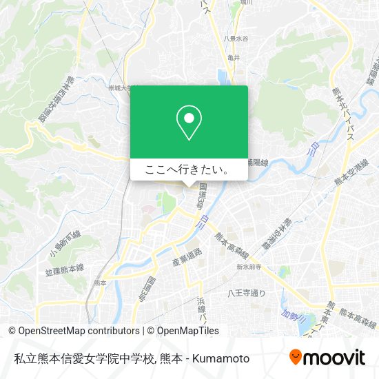 私立熊本信愛女学院中学校地図