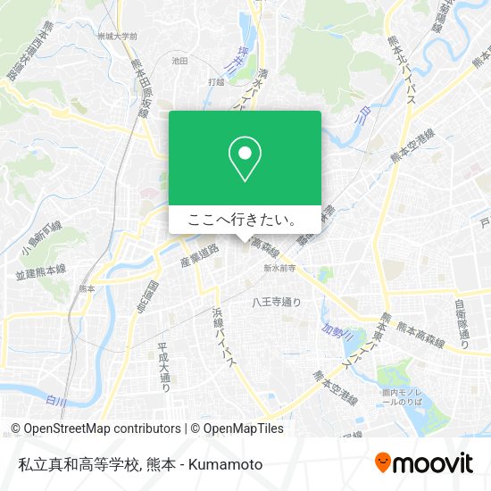 私立真和高等学校地図
