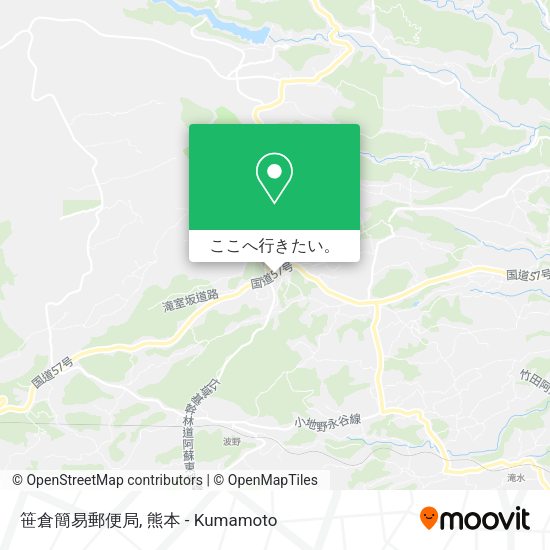 笹倉簡易郵便局地図
