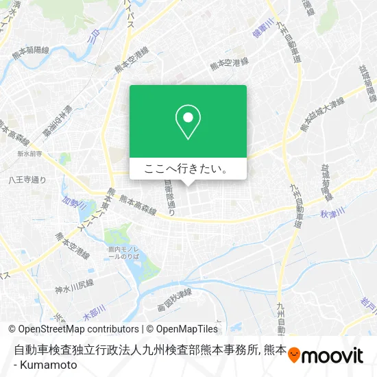 自動車検査独立行政法人九州検査部熊本事務所地図