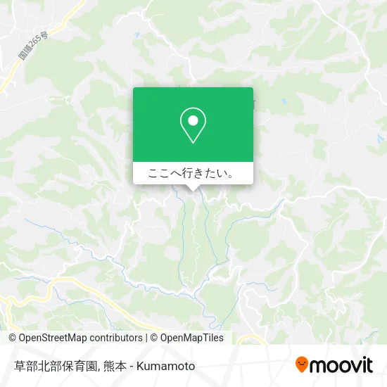 草部北部保育園地図