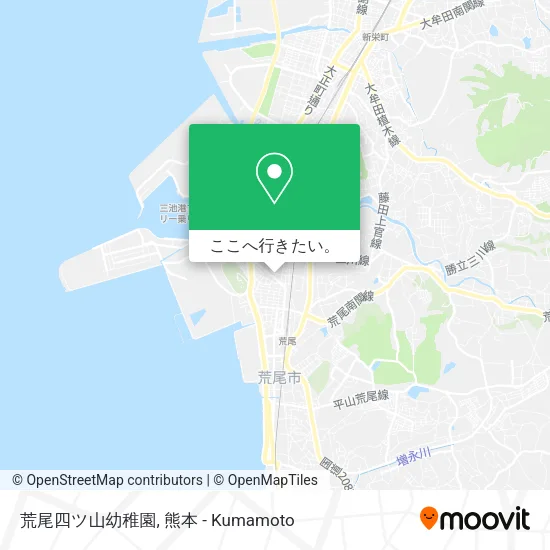 荒尾四ツ山幼稚園地図