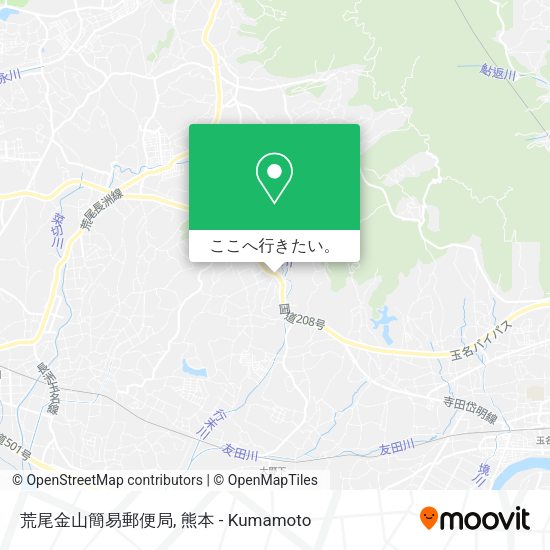 荒尾金山簡易郵便局地図