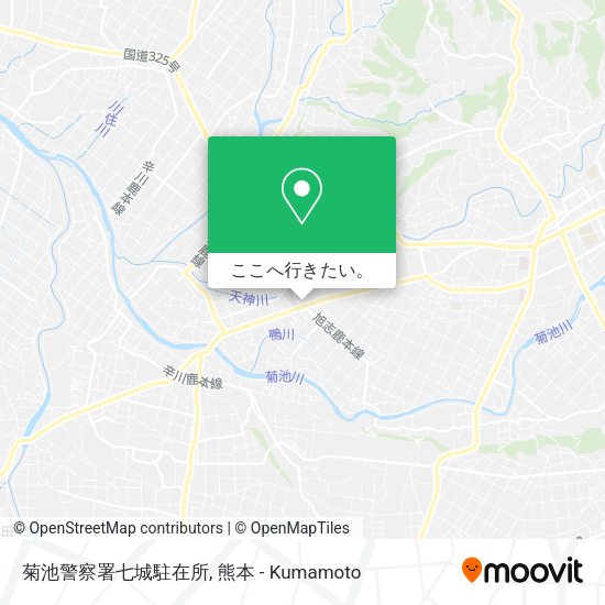 菊池警察署七城駐在所地図