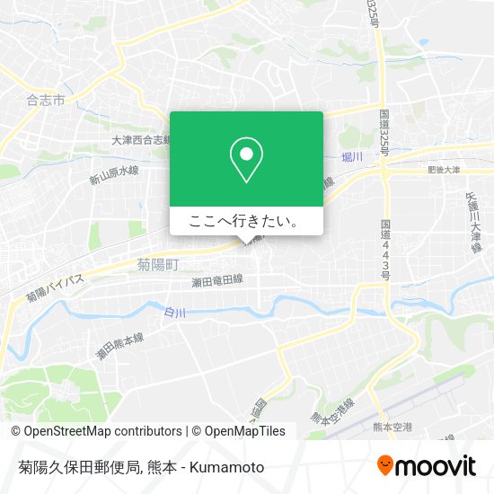 菊陽久保田郵便局地図