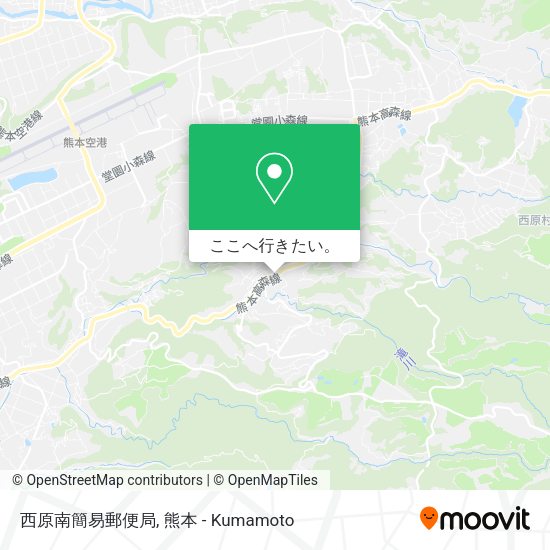 西原南簡易郵便局地図