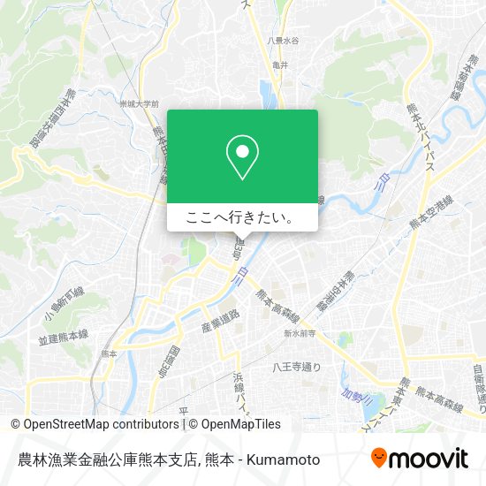 農林漁業金融公庫熊本支店地図