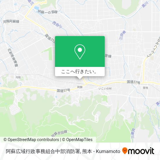 阿蘇広域行政事務組合中部消防署地図