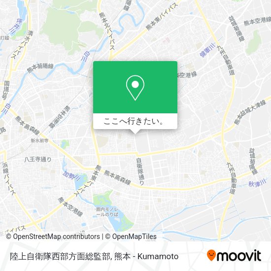 陸上自衛隊西部方面総監部地図