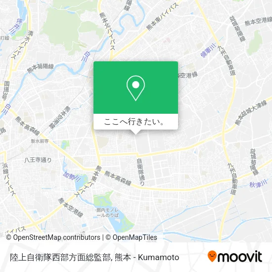 陸上自衛隊西部方面総監部地図