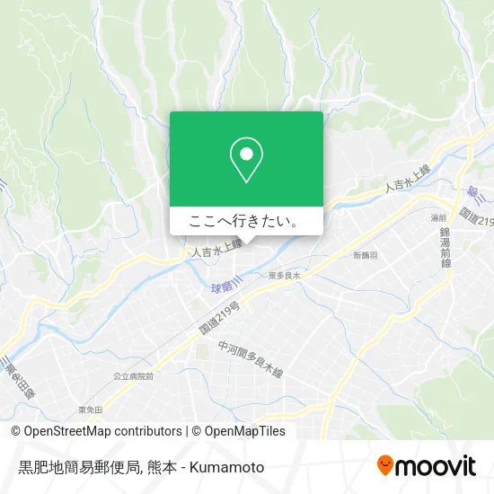 黒肥地簡易郵便局地図