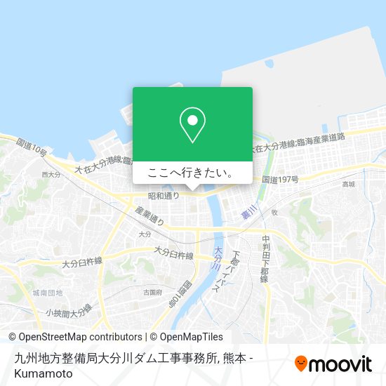 九州地方整備局大分川ダム工事事務所地図