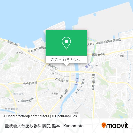 圭成会大分泌尿器科病院地図