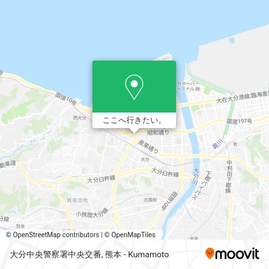 大分中央警察署中央交番地図