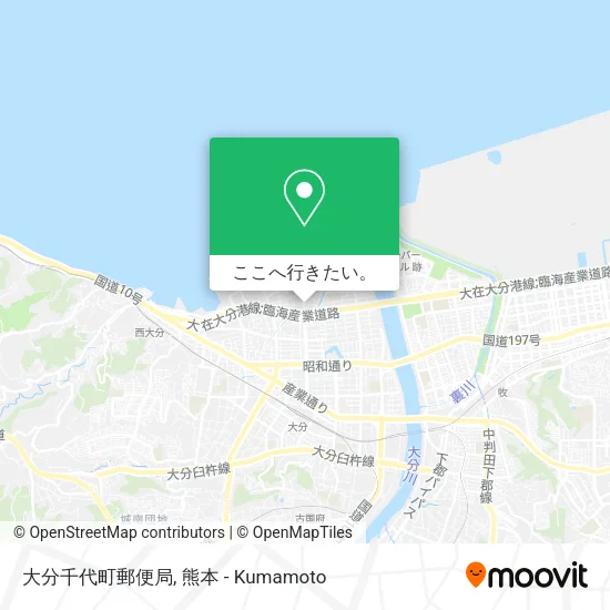 大分千代町郵便局地図