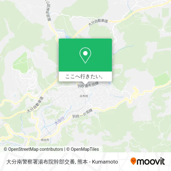 大分南警察署湯布院幹部交番地図
