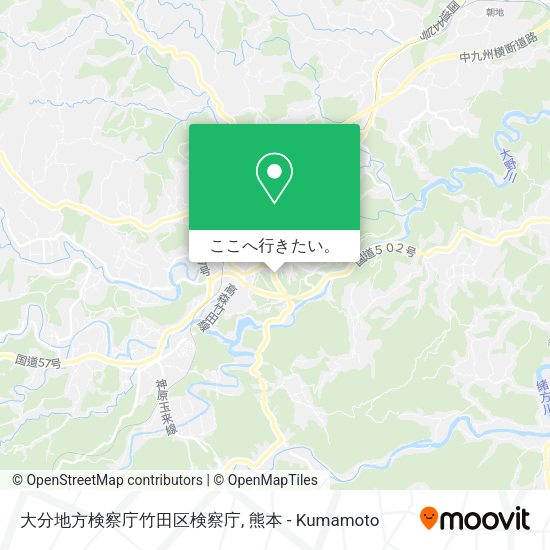 大分地方検察庁竹田区検察庁地図