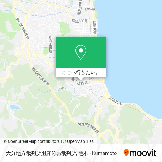 大分地方裁判所別府簡易裁判所地図