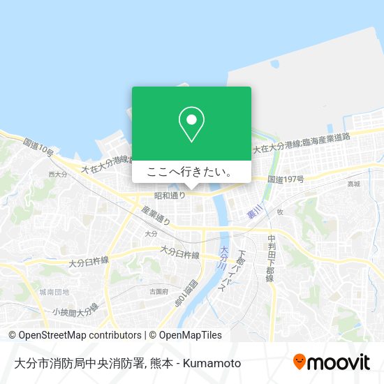 大分市消防局中央消防署地図
