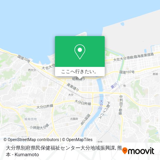 大分県別府県民保健福祉センター大分地域振興課地図