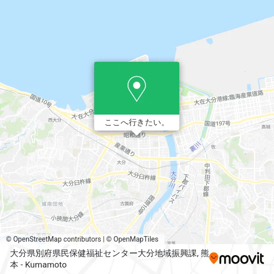 大分県別府県民保健福祉センター大分地域振興課地図