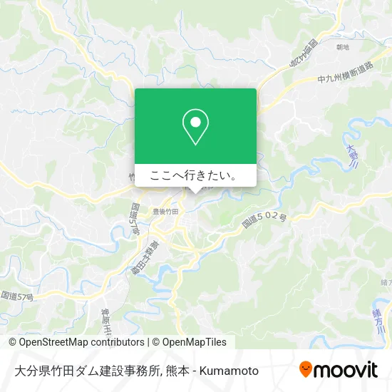 大分県竹田ダム建設事務所地図