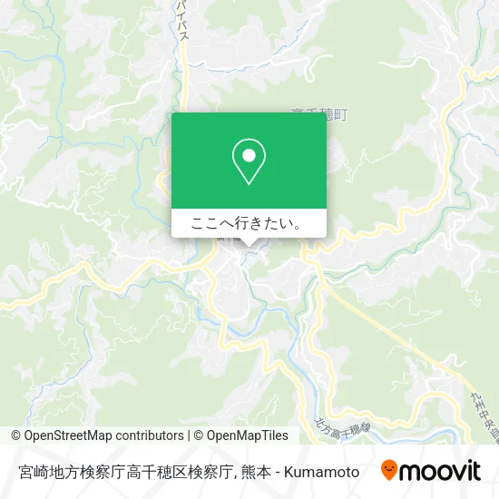 宮崎地方検察庁高千穂区検察庁地図