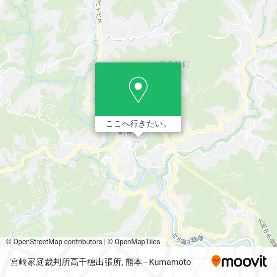 宮崎家庭裁判所高千穂出張所地図