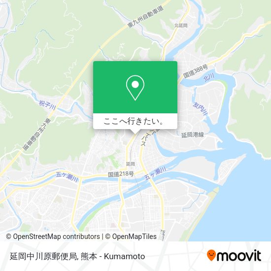 延岡中川原郵便局地図