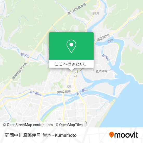 延岡中川原郵便局地図
