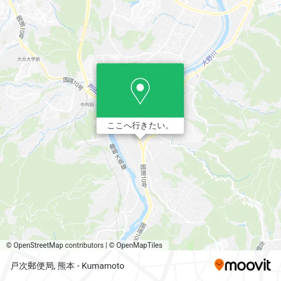 戸次郵便局地図