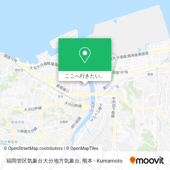 福岡管区気象台大分地方気象台地図