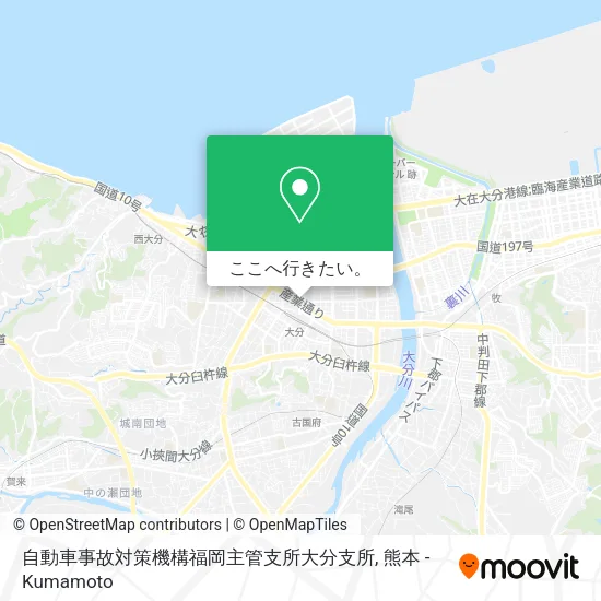 自動車事故対策機構福岡主管支所大分支所地図