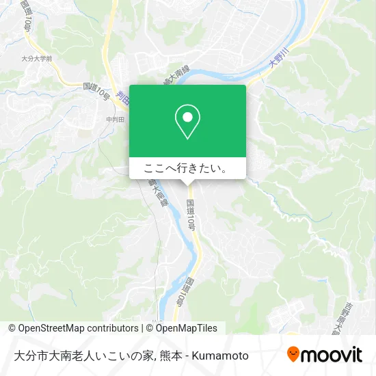 大分市大南老人いこいの家地図