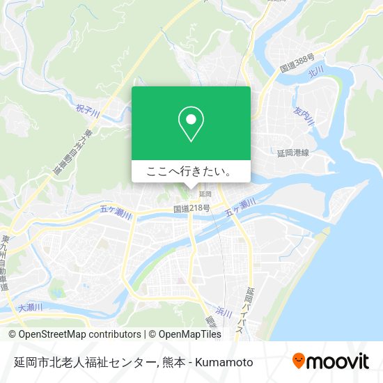 延岡市北老人福祉センター地図