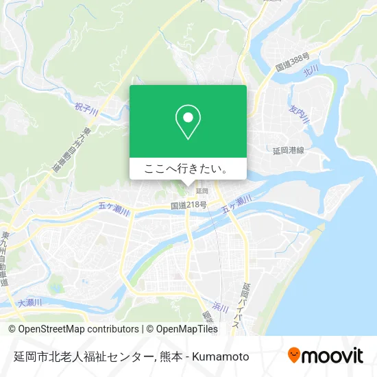 延岡市北老人福祉センター地図