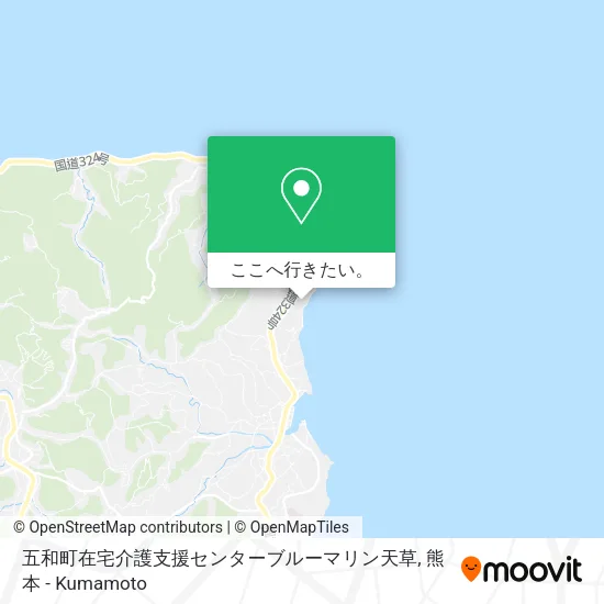 五和町在宅介護支援センターブルーマリン天草地図
