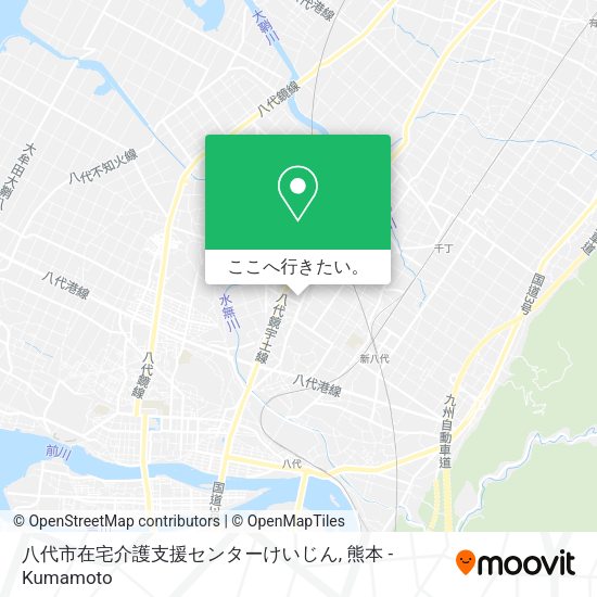 八代市在宅介護支援センターけいじん地図