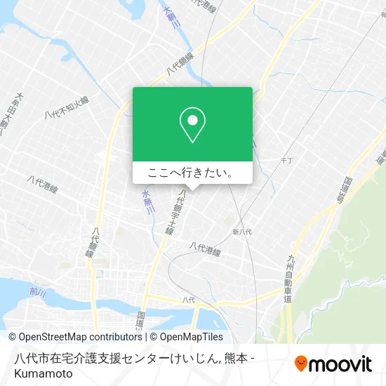 八代市在宅介護支援センターけいじん地図
