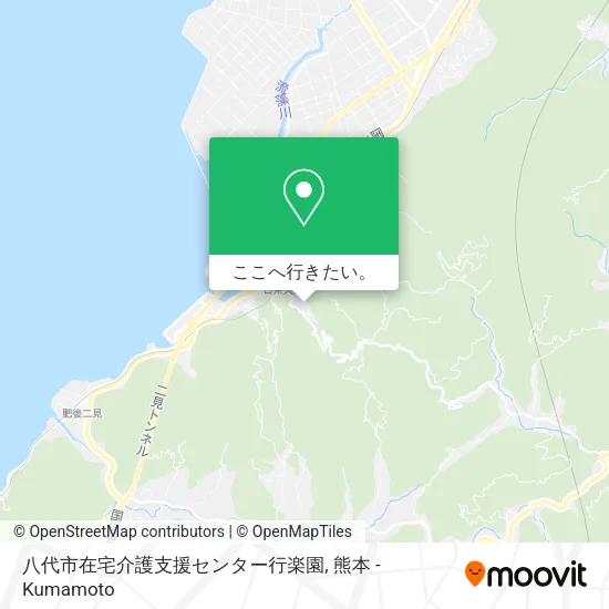 八代市在宅介護支援センター行楽園地図