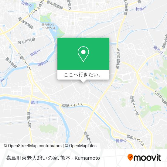 嘉島町東老人憩いの家地図
