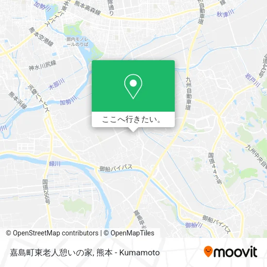 嘉島町東老人憩いの家地図