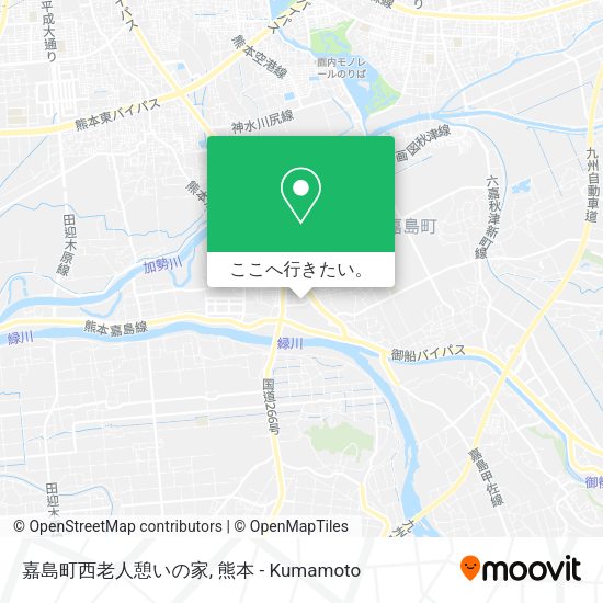 嘉島町西老人憩いの家地図