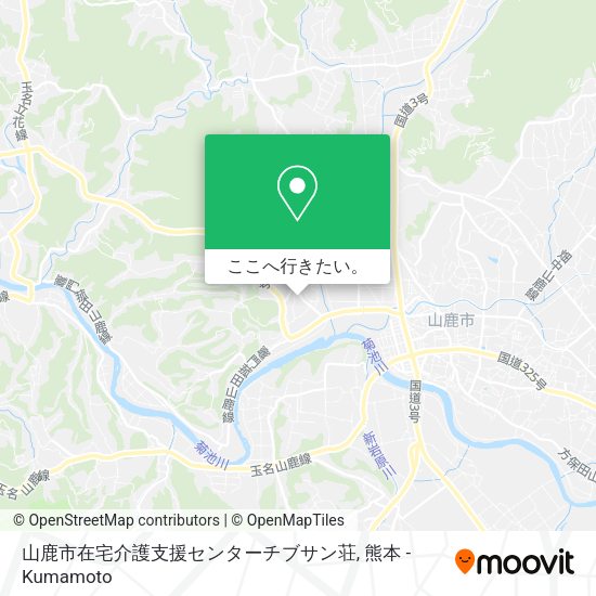 山鹿市在宅介護支援センターチブサン荘地図