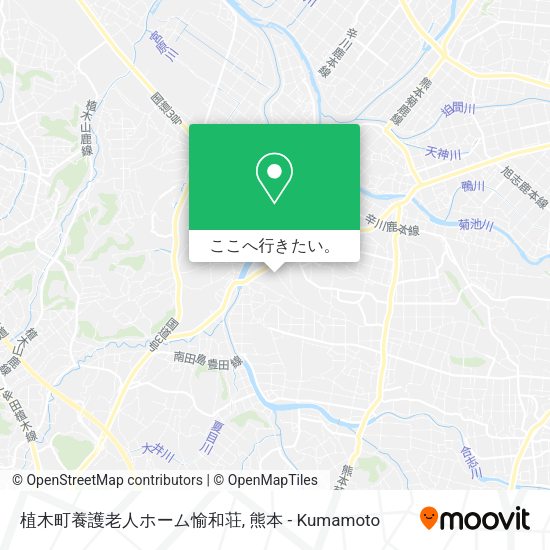 植木町養護老人ホーム愉和荘地図